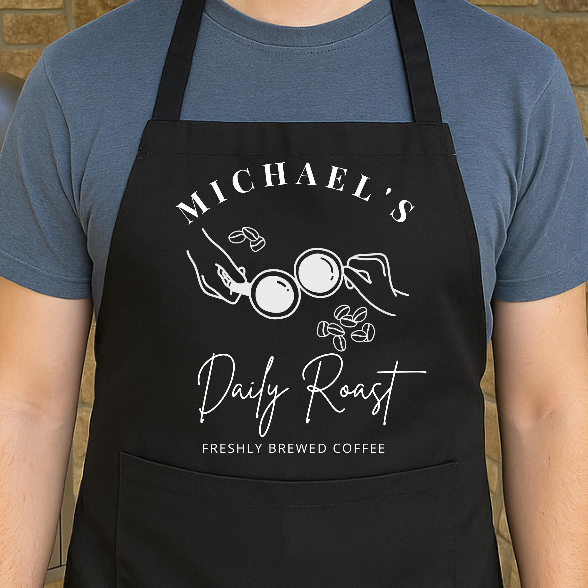 Gepersonaliseerd Schort Koffie Liefhebbers - Mugs & Beans