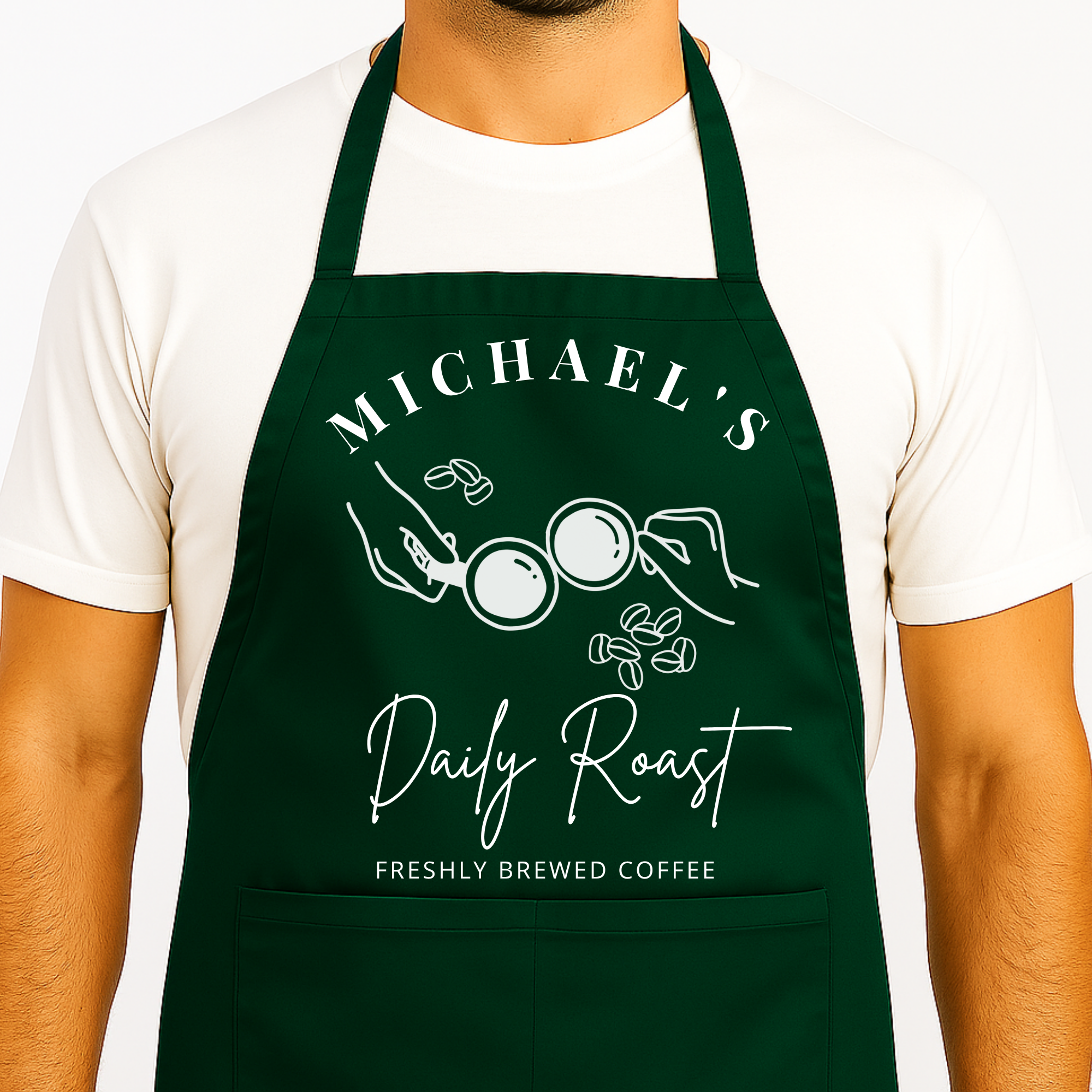 Gepersonaliseerd Schort Koffie Liefhebbers - Mugs & Beans