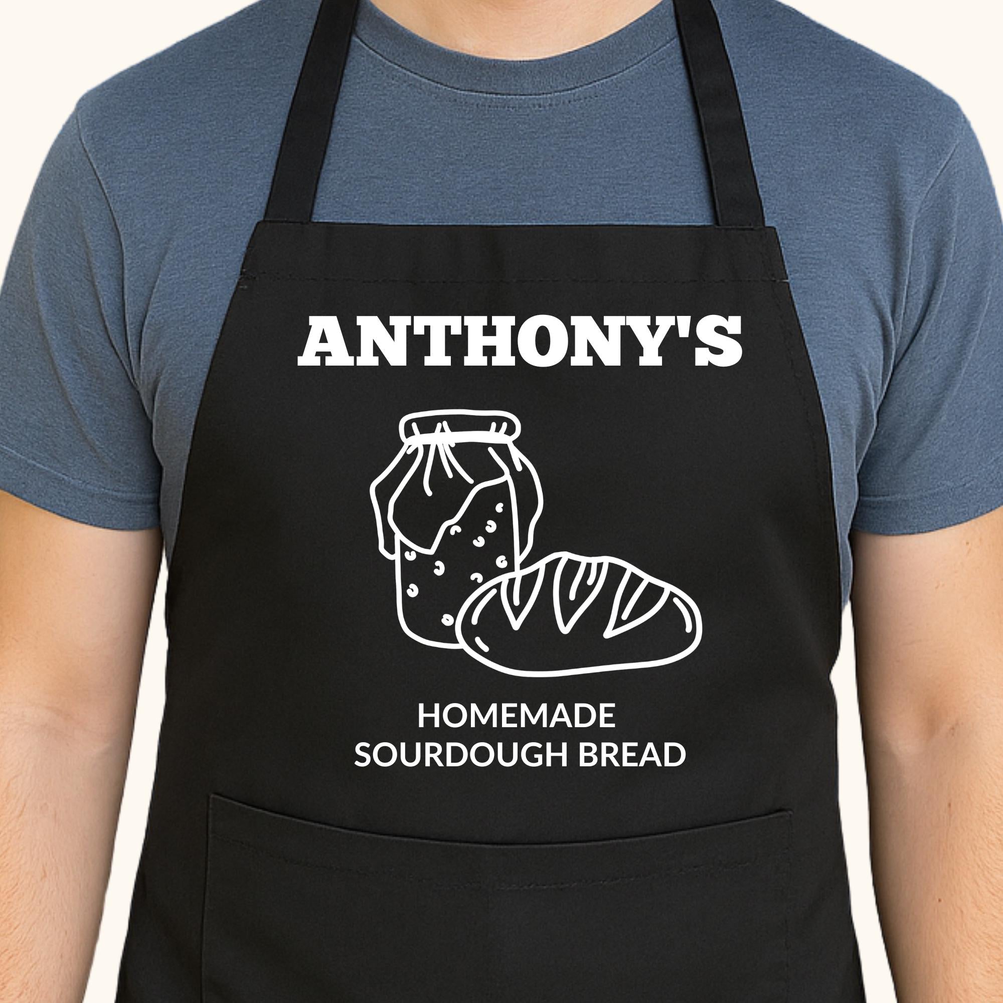 Gepersonaliseerd Schort Brood en Starter Zwart