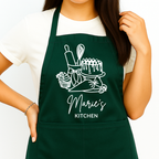 Schort met naam voor cake liefhebber groen