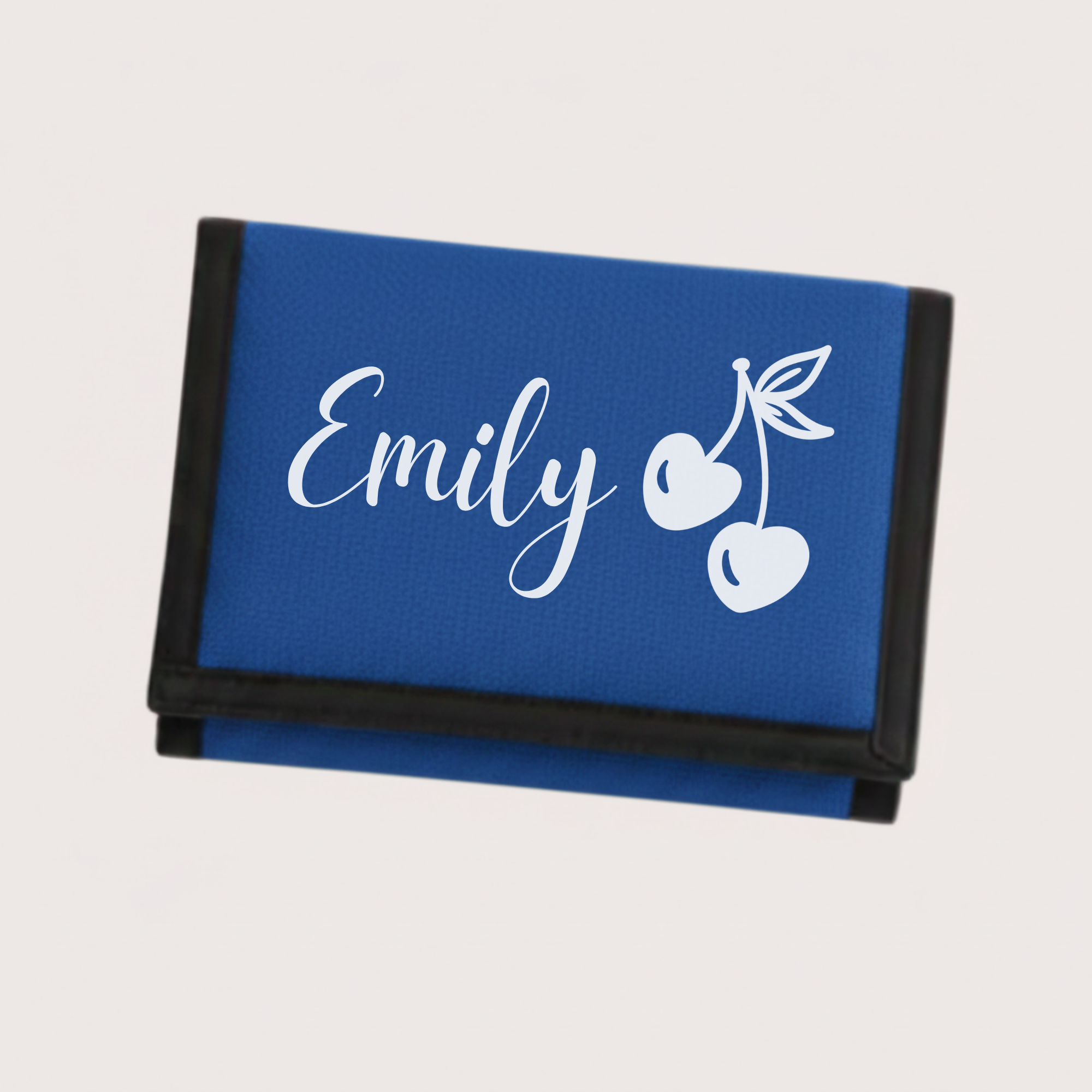 Kersen Portemonnee met Naam voor Meisjes Royal Blue