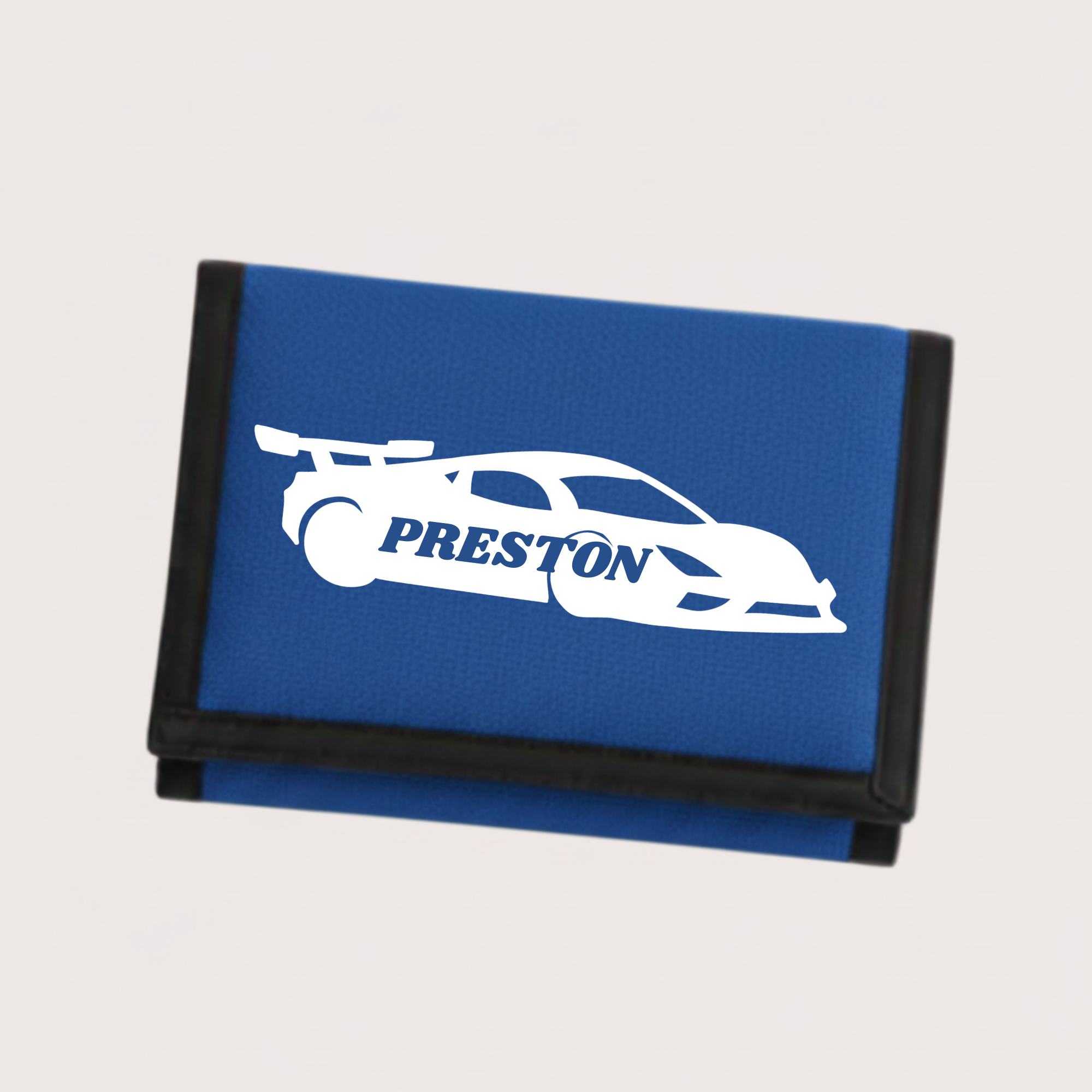 Stoere Auto Portemonnee met Naam Royal Blauw