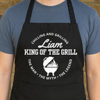 Barbecue Schort met Naam - King of the Grill - Hey BB