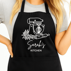 Gepersonaliseerd Bakschort met Naam - Zwart - Hey BB