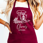 Gepersonaliseerd Bakschort met Naam - Rood - Hey BB