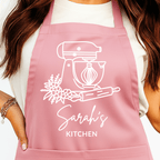 Gepersonaliseerd Bakschort met Naam - Roze - Hey BB