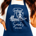 Gepersonaliseerd Bakschort met Naam - Blauw - Hey BB