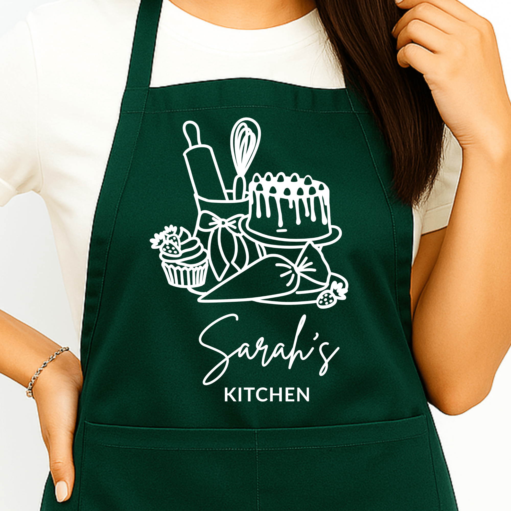 Gepersonaliseerd Bakschort met Naam - Taart & Bakbenodigdheden Design - Hey BB