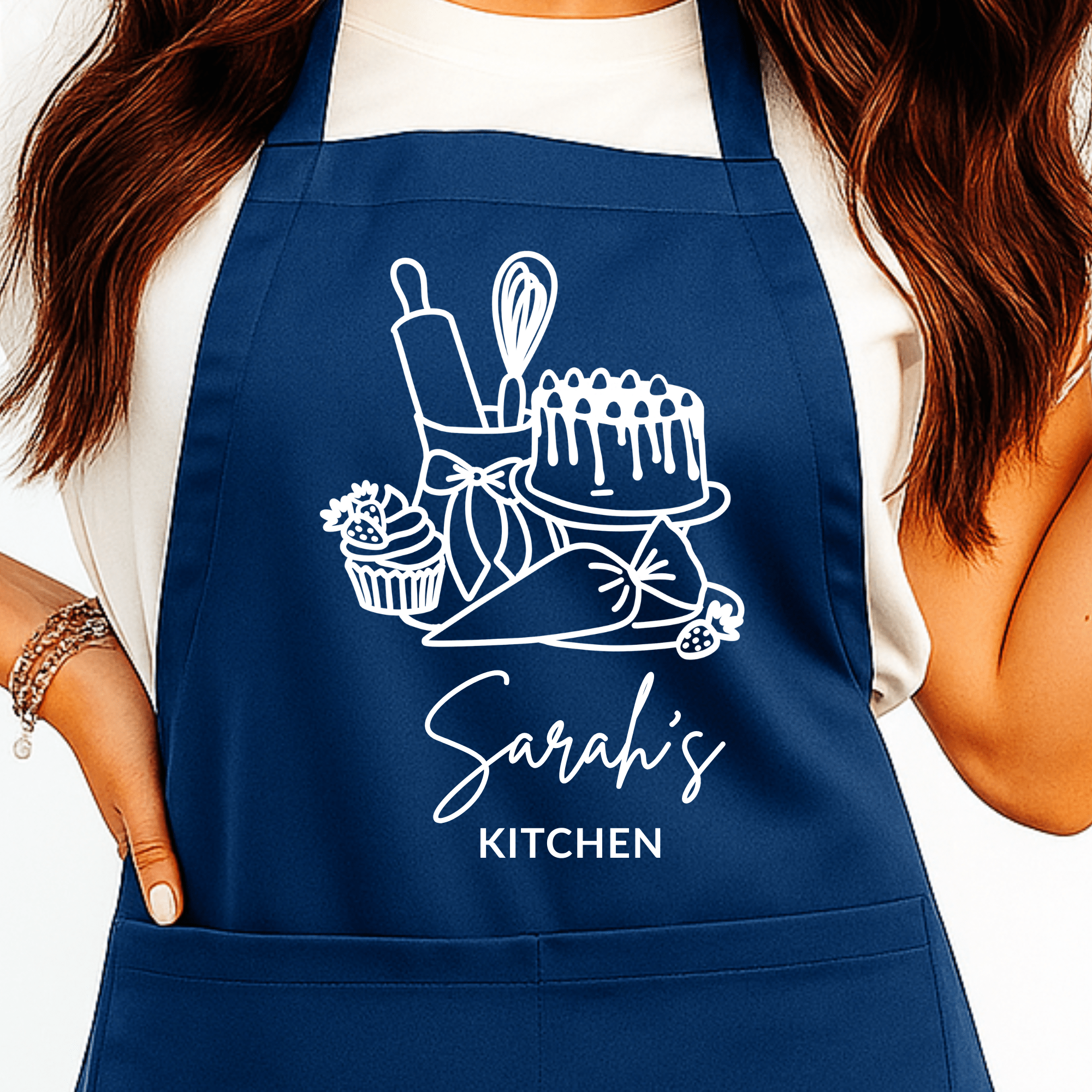 Gepersonaliseerd Bakschort met Naam - Taart & Bakbenodigdheden Design - Hey BB