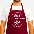 Gepersonaliseerd Barbecue Schort - Licensed to Grill - Rood - Hey BB