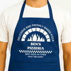 Gepersonaliseerd Schort Pizza Oven Blauw