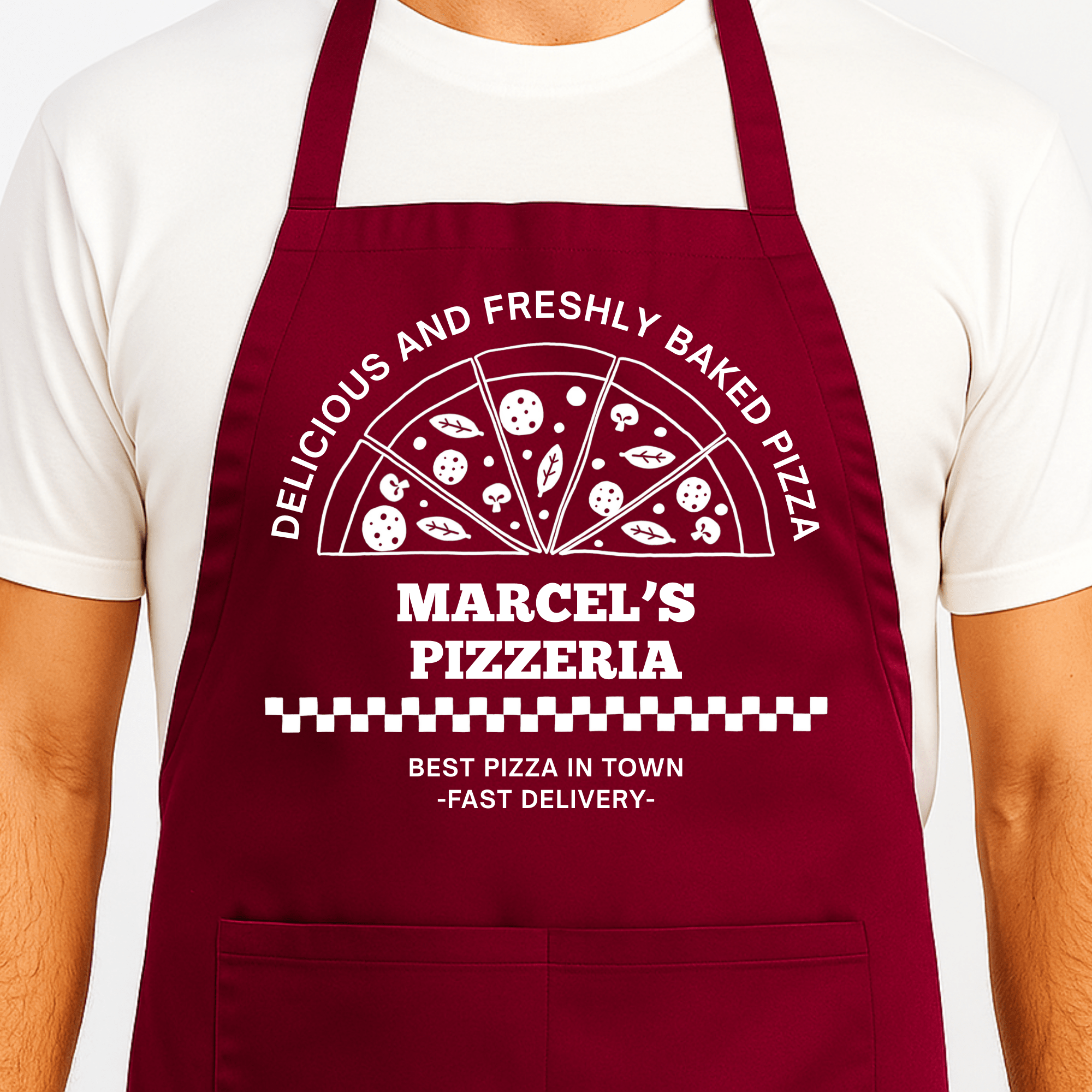 Gepersonaliseerd PizzaSchort met Pizza Afbeelding - Hey BB
