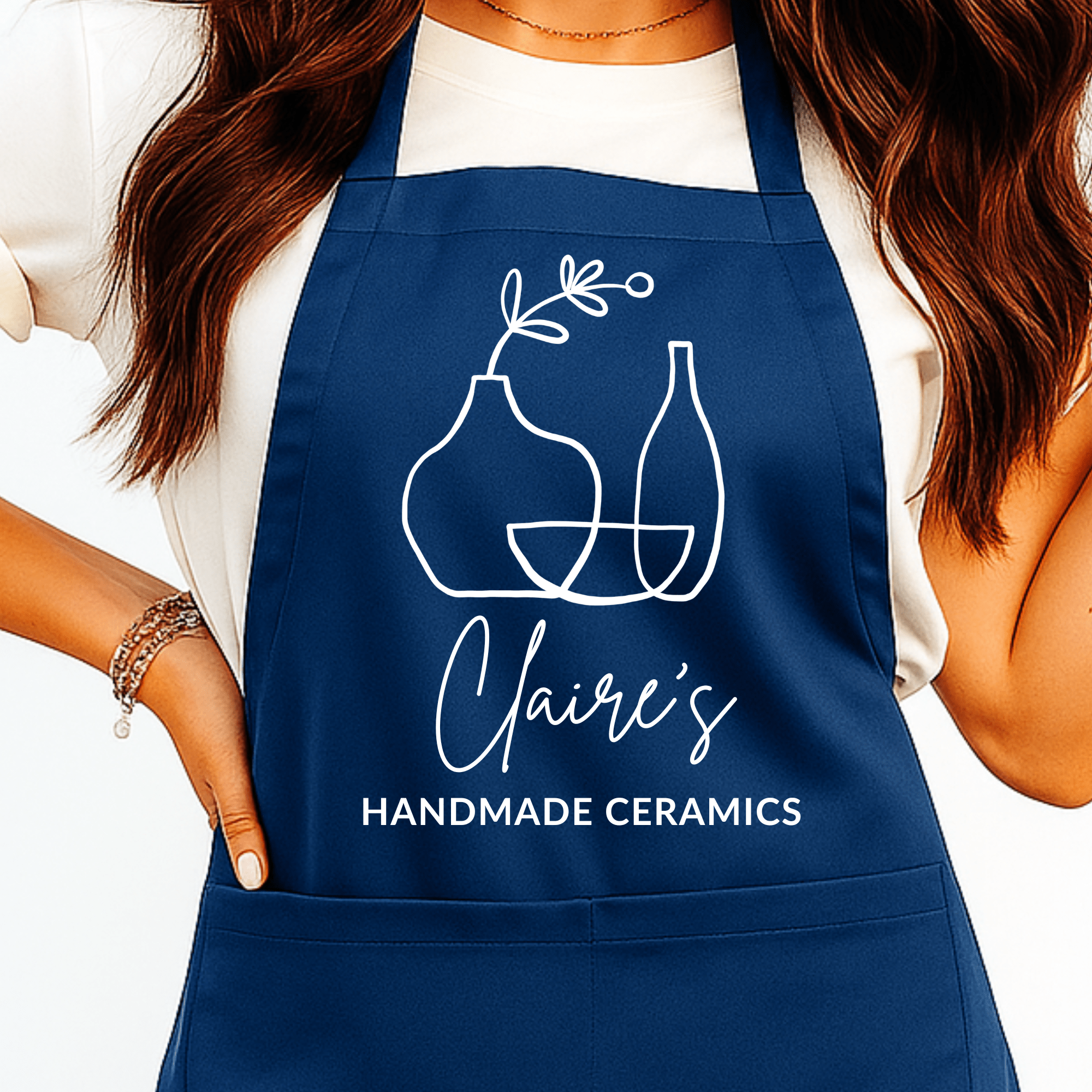Gepersonaliseerd Pottenbakkers Schort met Vazen - Hey BB