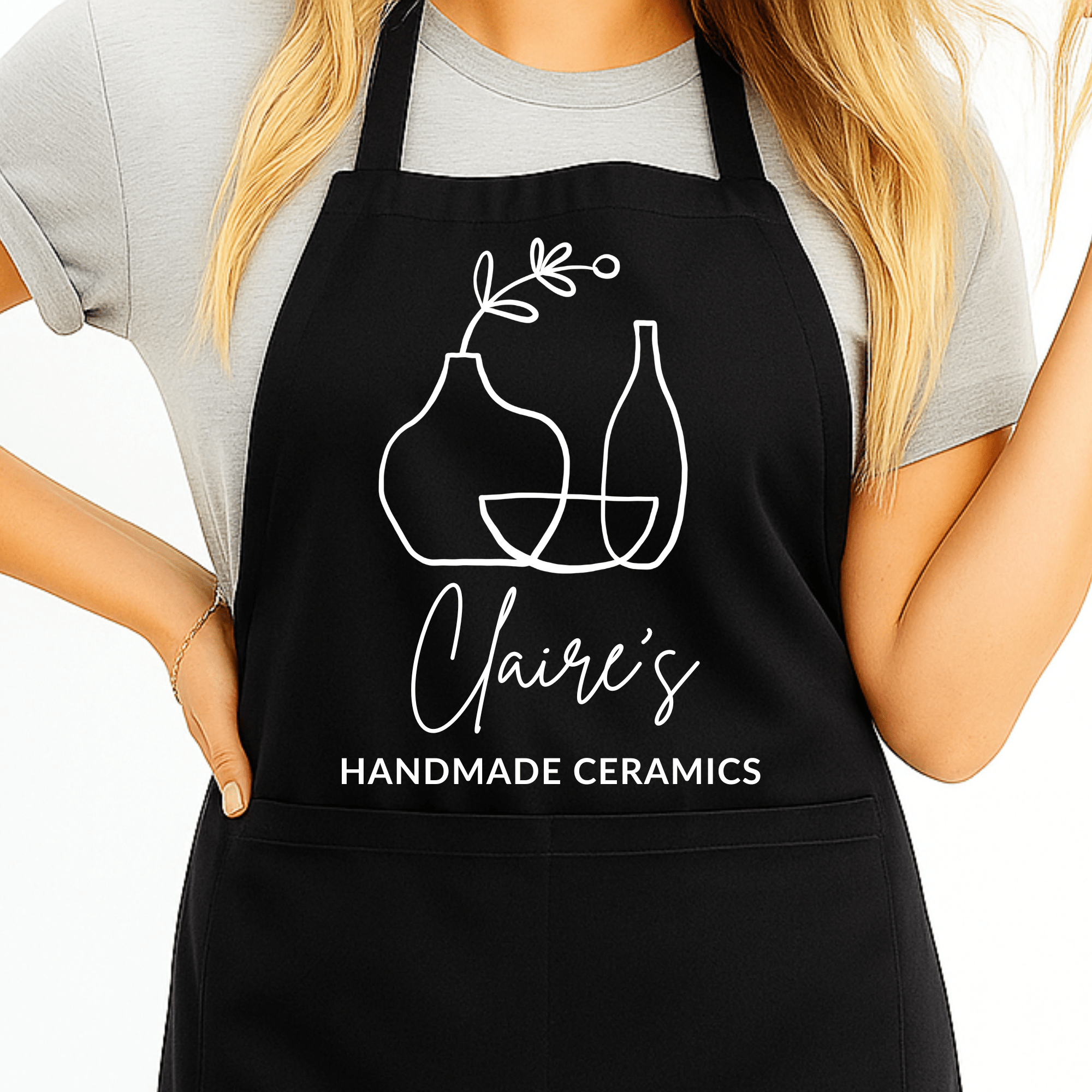 Gepersonaliseerd Pottenbakkers Schort met Vazen - Hey BB