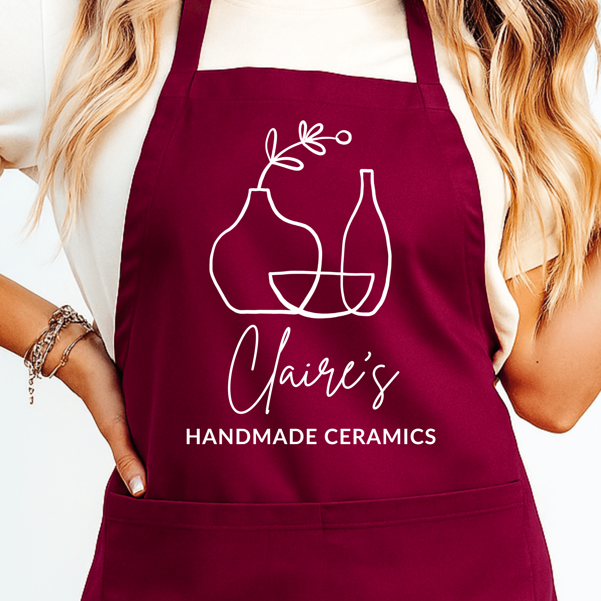 Gepersonaliseerd Pottenbakkers Schort met Vazen - Hey BB