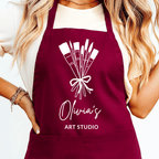 Gepersonaliseerd Schilderschort met Naam - Rood - Hey BB