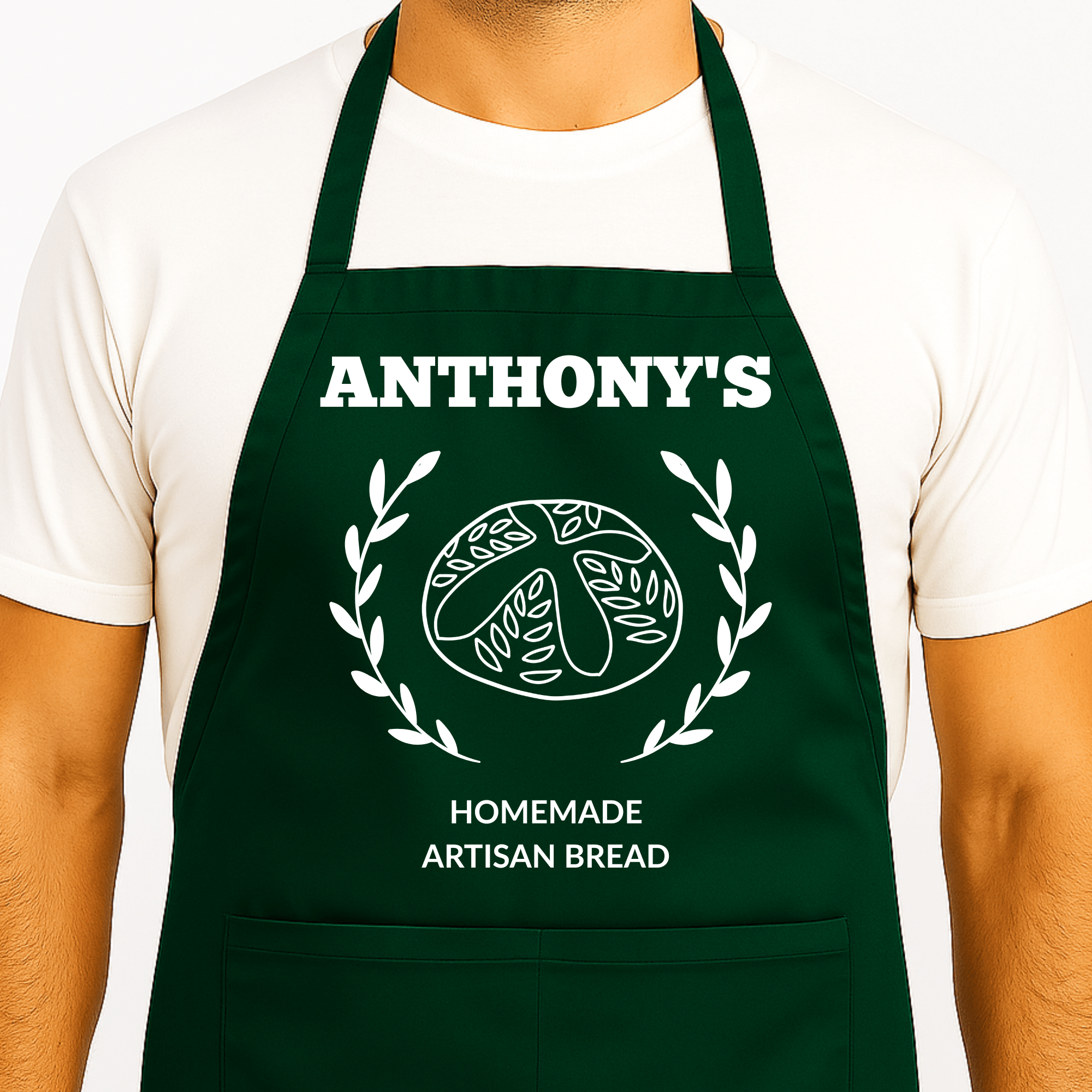 Gepersonaliseerd Schort voor Broodbakkers Groen