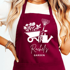 Gepersonaliseerd Tuinschort met Kruiwagen en Bloemen - Hey BB