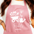 Gepersonaliseerd Tuinschort met Kruiwagen en Bloemen - Hey BB