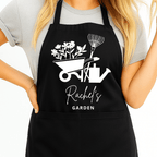 Gepersonaliseerd Tuinschort met Kruiwagen en Bloemen - Hey BB